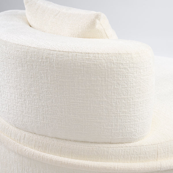 Tubio Lounge Chair Ivory Chenille