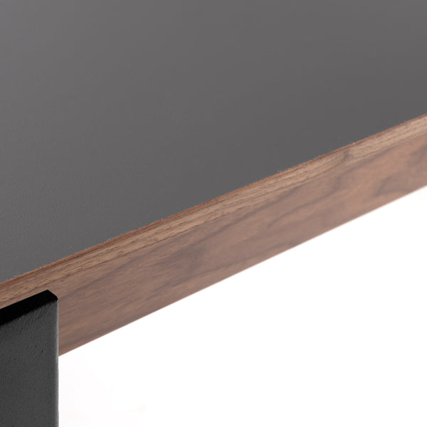 Corinna 8 Seat Dining Table Grey - Black legs