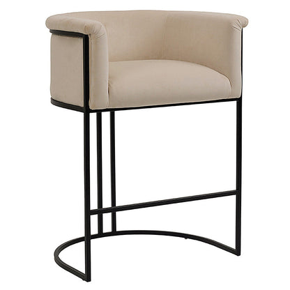 Aria Counter Stool – Taupe – Black Frame