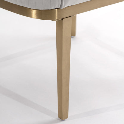 Ella Dining Chair - Dove Grey - Brass Base