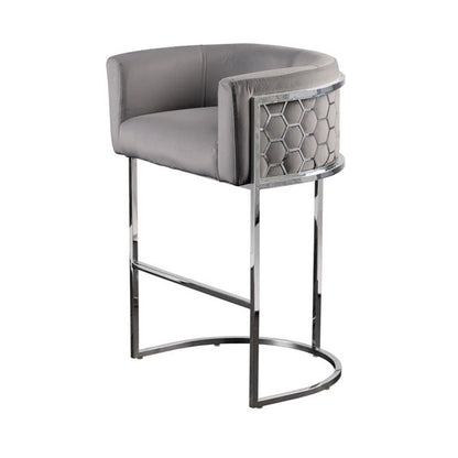 Alveare Counter Stool Silver - Dove Grey
