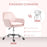 Office Chair, Swivel Desk Chair w/ Adjustable Height, Pink