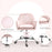 Office Chair, Swivel Desk Chair w/ Adjustable Height, Pink