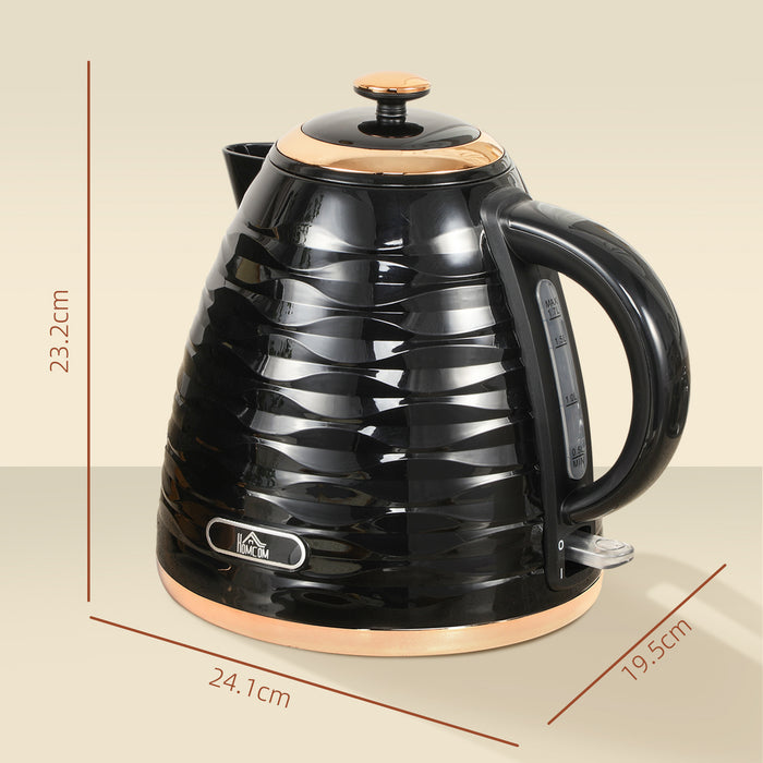 Electric Kettle, Fast Boil, 1.7L, 3kW, Swivel, Black Ripple