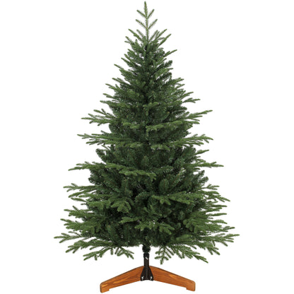 150 cm Artificial Christmas Tree Solid Pine Wood Stand, Green