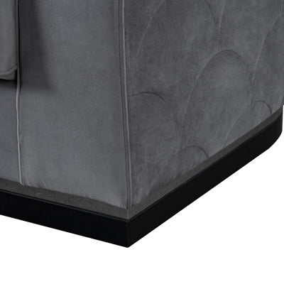 Pino Three Seat Sofa - Dove Grey - Silver Base