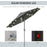 2.7m Garden Parasol, Patio LED Umbrella with Push Button Tilt/Crank 8 Rib Sun Shade for Outdoor Table Market Umbrella Grey