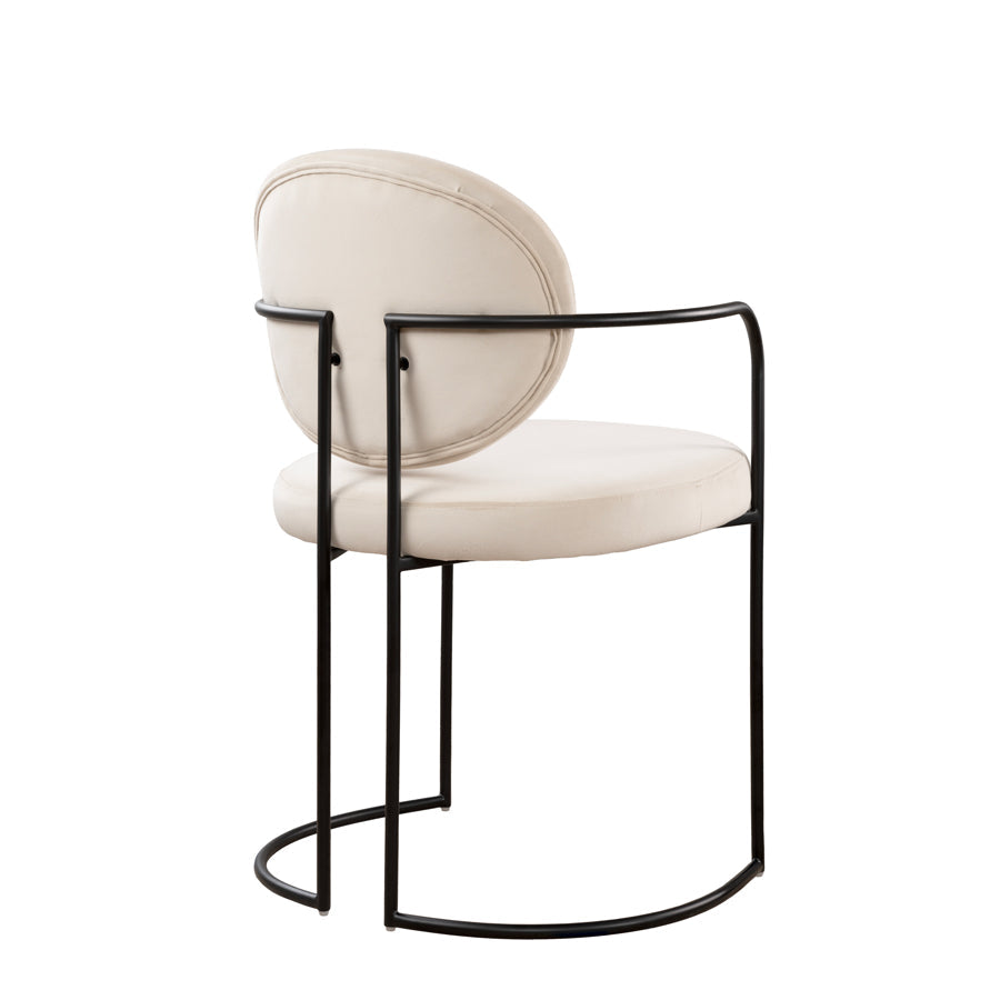 Angelica Dining Chair – Chalk – Black