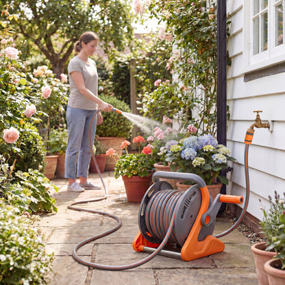 Portable Garden Hose Reel, 20+2 m Wall Mounted Hose Reel