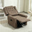 Power Lift Recliner Armchair with Wingback, Button Tufted, Brown