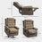 Power Lift Recliner Armchair with Wingback, Button Tufted, Brown