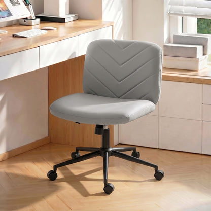 Criss Cross Legged Office Chair Height Adjustable Grey