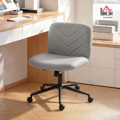 Criss Cross Legged Office Chair Height Adjustable Grey