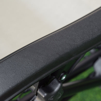 3PC Zero Gravity Chairs Sun Lounger Table Set w/ Cup Holders, Beige