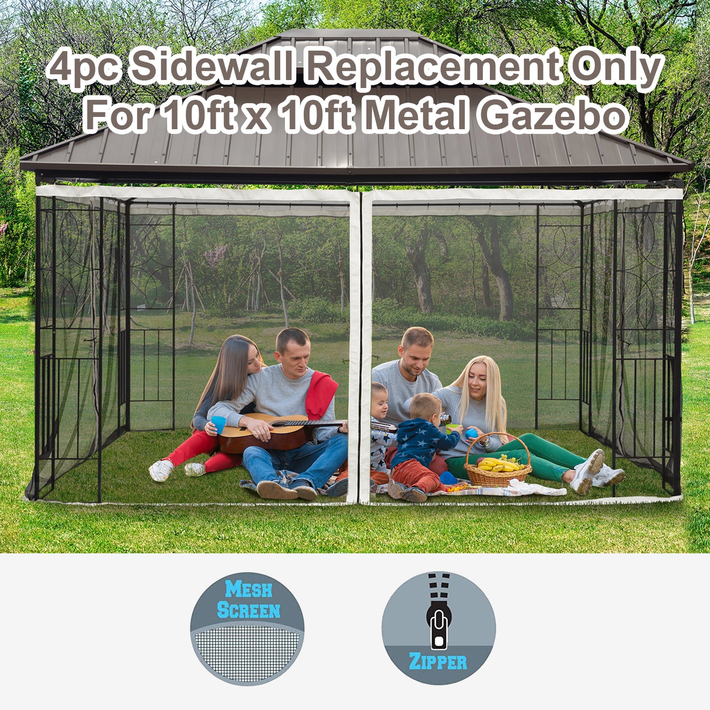 Gazebo Mosquito Netting