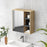 Bathroom Cabinet Wall Mounted Mirror Storage with Shelves Natural