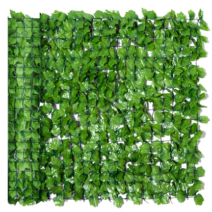 Decorative Trellis with Artificial Leaves, 3 x 1m, Ivy Leaves