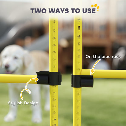 4 Piece Dog Agility Equipment with 4 Hurdle Bar for Jump Training