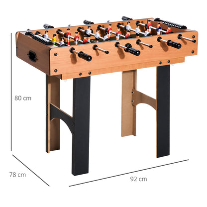 4-in-1 Games Table with Table Football, Pool, Table Tennis and Hockey - Natural