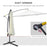 3(m) Garden Banana Parasol Hanging Cantilever Umbrella with Crank Handle, 8 Ribs and Cross Base for Outdoor, Sun Shade, Cream White