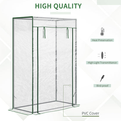 100 x 50 x 150cm Greenhouse w/ Zipper Roll-up Door Outdoor Transparent