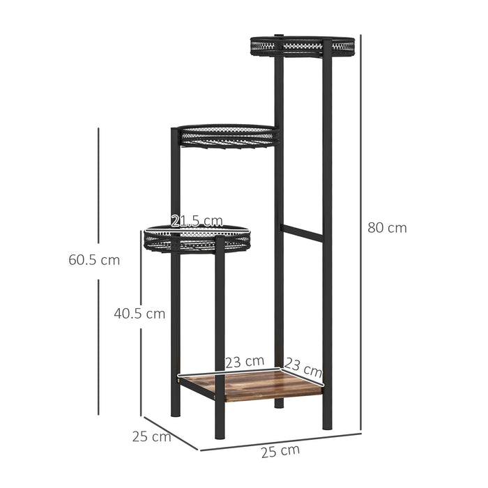 4 Tiered Plant Pot Stand, Metal Plant Shelf for Living Room