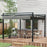 3 x 4m Retractable Pergola, Garden Gazebo Shelter with Aluminium Frame, for Grill, Patio, Deck, Grey