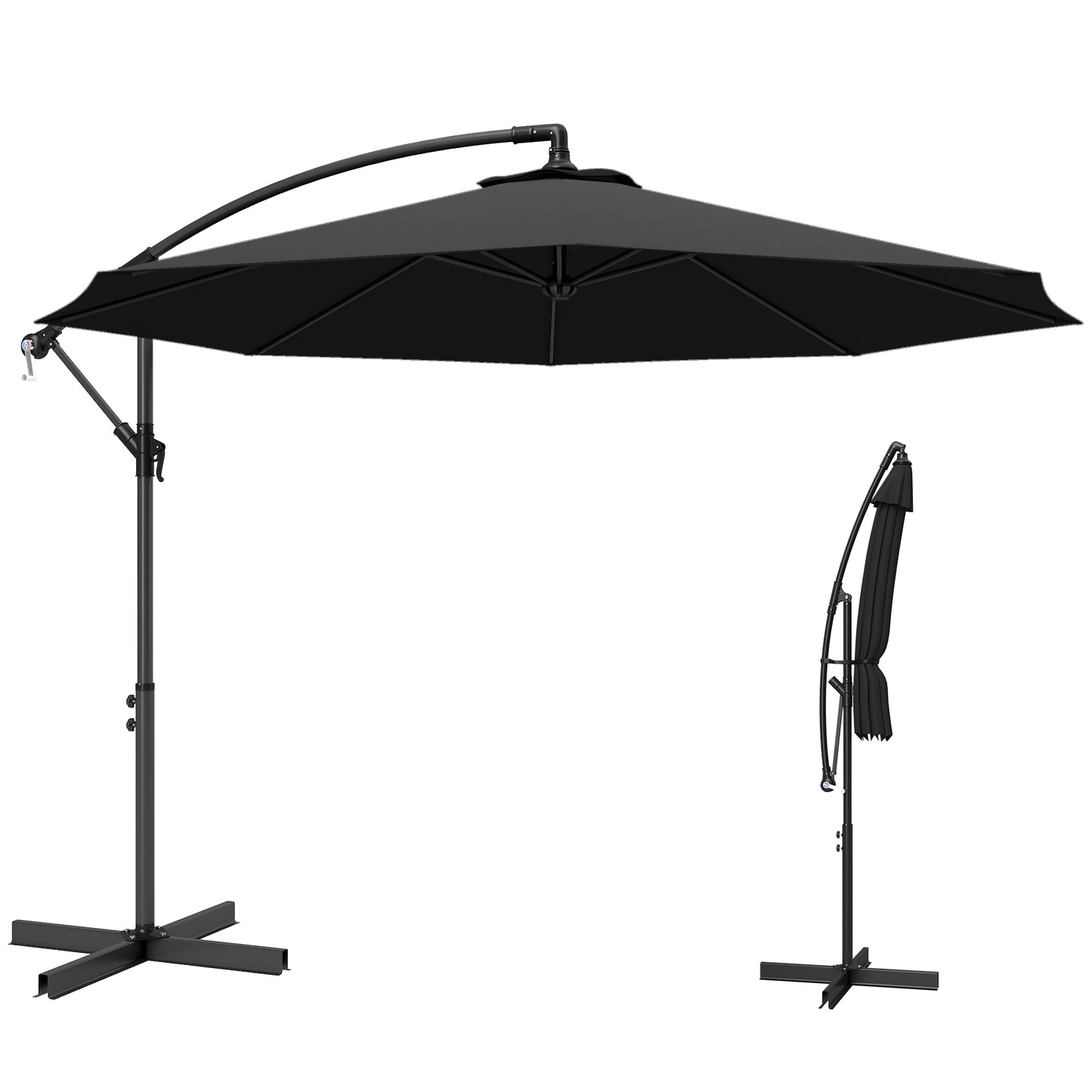 3(m) Banana Parasol Cantilever Umbrella Garden