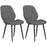 Velvet Dining Chairs, Set of 2 Dining Room Chairs with Metal Legs for Living Room, Dining Room, Grey