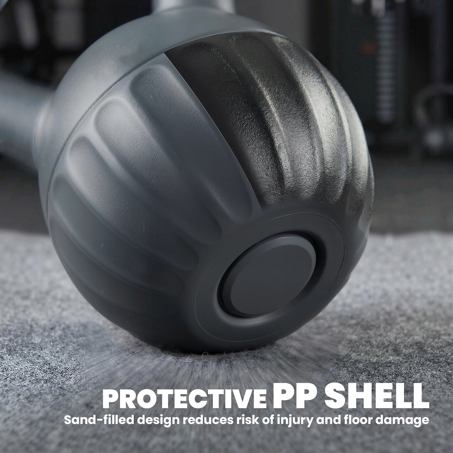 Kettlebell with Non-Slip Handle 10 kg Grey