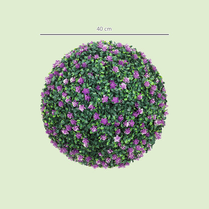 Set of 2 Artificial Topiary Balls Indoor Outdoor Faux Boxwood Balls