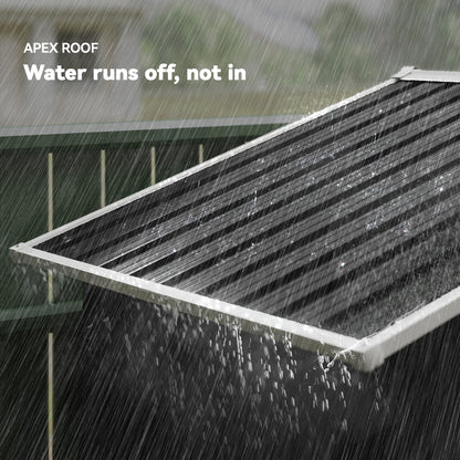 6.5x3.5ft Metal Garden Shed for Garden, Dark Grey