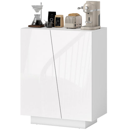 High Gloss Storage Cabinet for Bedroom Living Room Dining Room White
