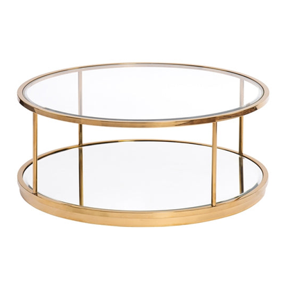 Rippon Brass Circular Coffee Table