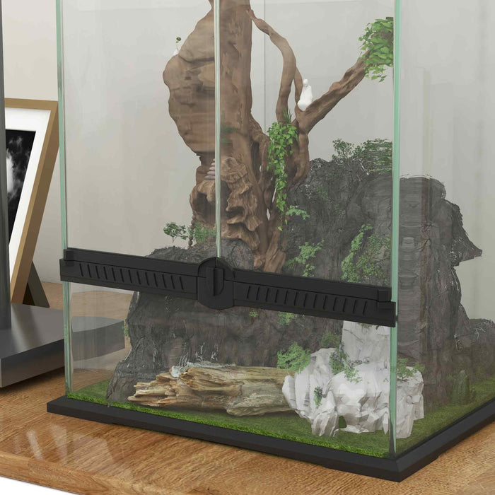 Glass Reptile Terrarium, 40L Vivarium for Lizards, Frogs, Snakes, Turtles