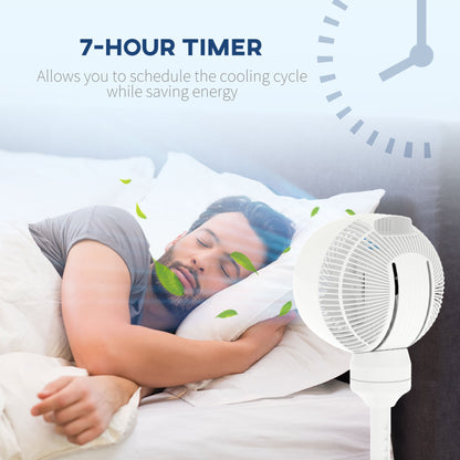 9 Inch Height Adjustable Air Circulator Fan 70° Oscillating 9 Setting