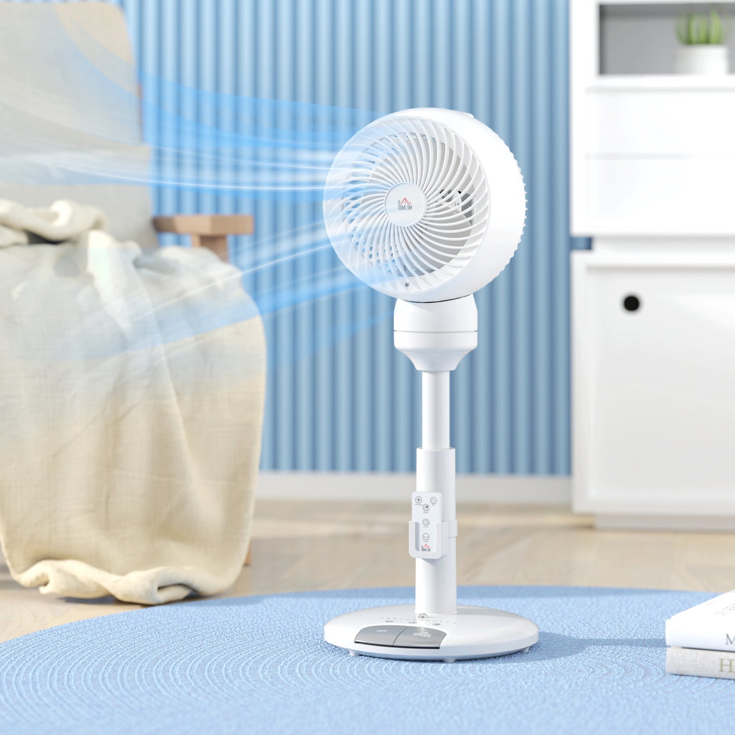 9 Inch Height Adjustable Air Circulator Fan 70° Oscillating 9 Setting