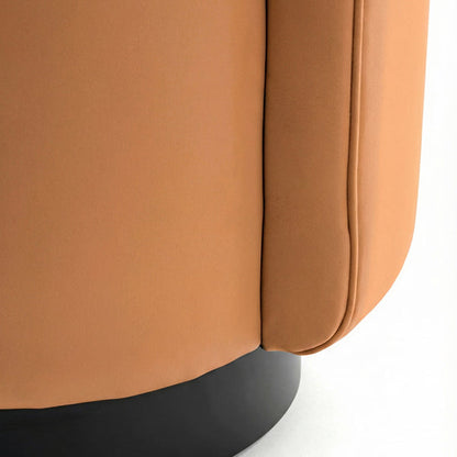 West End Swivel  Dining Chair - Pumpkin – Black Base