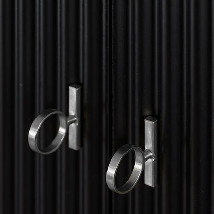 Heidi Black Wardrobe Brass/Silver