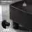 PU Leather Footstool Ottoman Cube with 4 Plastic Legs