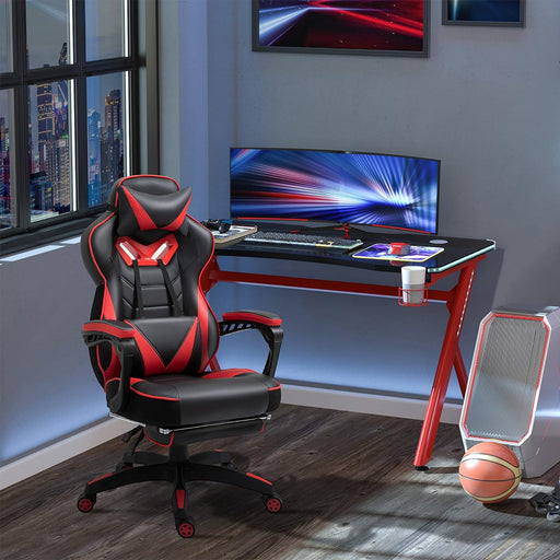 Racing Gaming Chair with Footrest