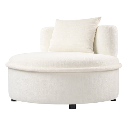 Tubio Lounge Chair Ivory Chenille