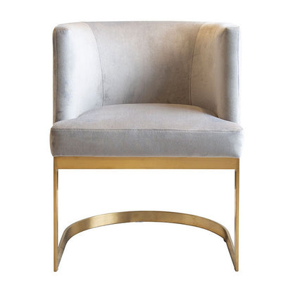 Lasco Dining Chair Dove Grey - Brushed Brass Base