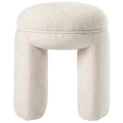 Bolo Stool Ivory Chenille