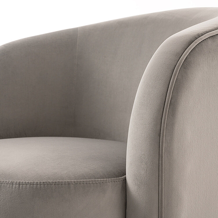 West End Swivel Dining Chair - Dove Grey - Brass Base
