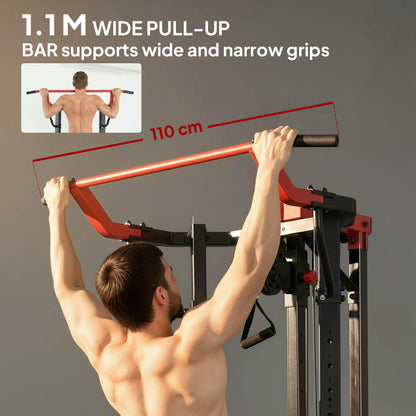 Power Tower with Lat Pull Down Machine, Pull Up Bar, Dip Station