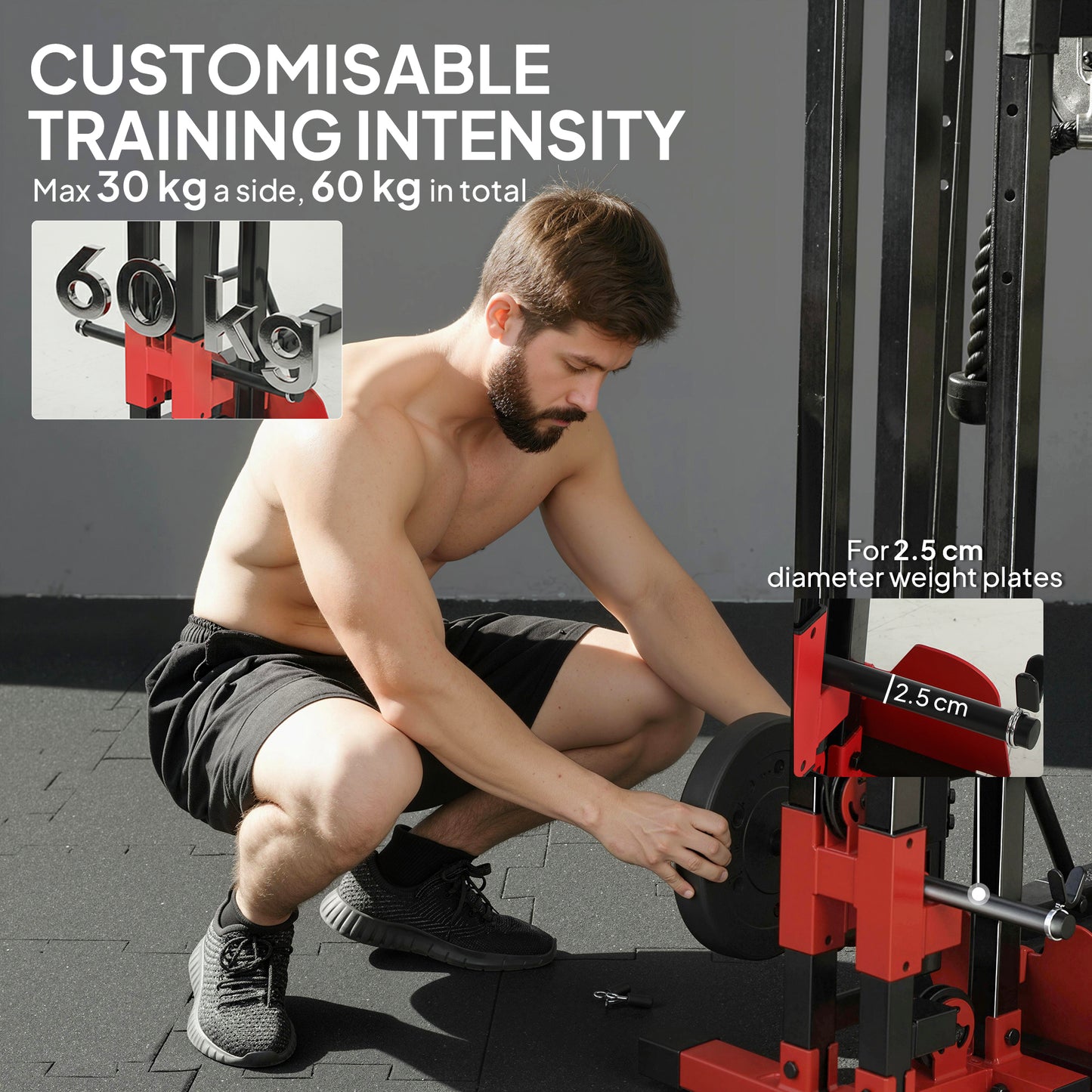 Power Tower with Lat Pull Down Machine, Pull Up Bar, Dip Station