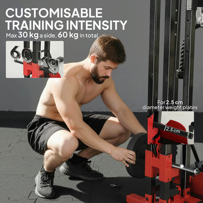 Power Tower with Lat Pull Down Machine, Pull Up Bar, Dip Station