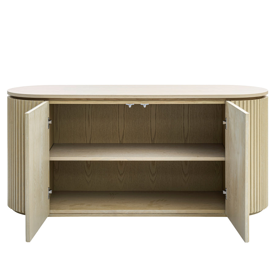 Ophelia Washed Grey Oak Sideboard Table