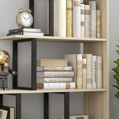 5-Tier Ladder Shelf Display Plant Stand Home Office Ladder Oak